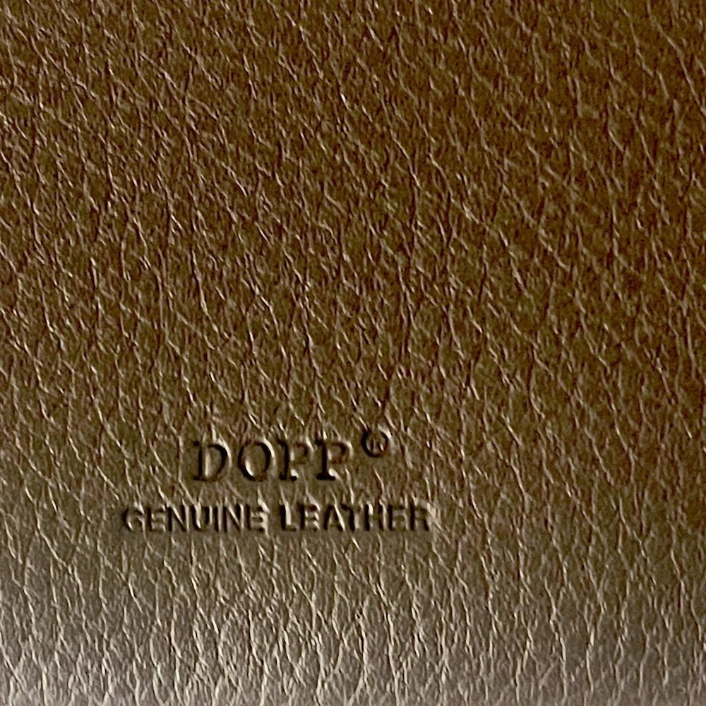 Dopp Brown Leather Yorkie Beach Scene Hand Painted Wallet NWOT Signed Art